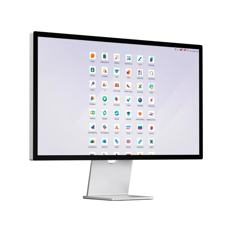 Interface Odoo sur ordinateur
